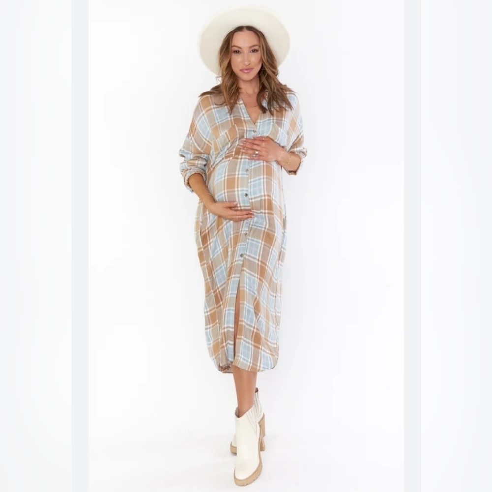 Show Me Your MuMu Leo Button Down Tunic in Georgetown Midi Dress Women's - Picture 9 of 16